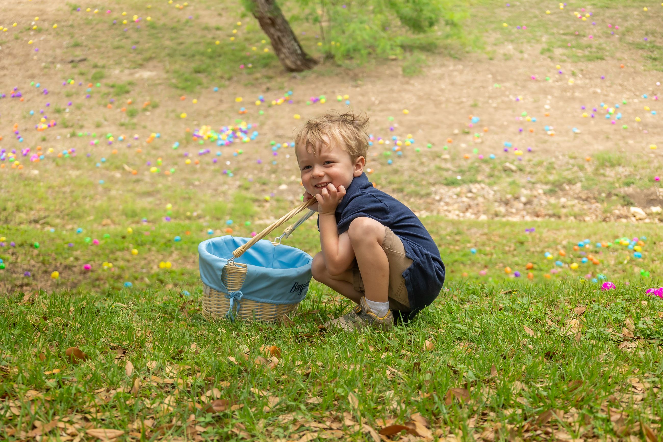 Egg Hunt Boy Smiling